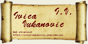 Ivica Vukanović vizit kartica